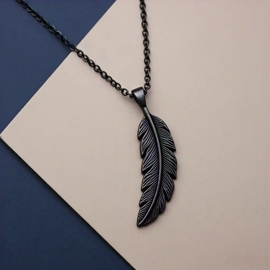 Black leaf fur locket for men classy locket   