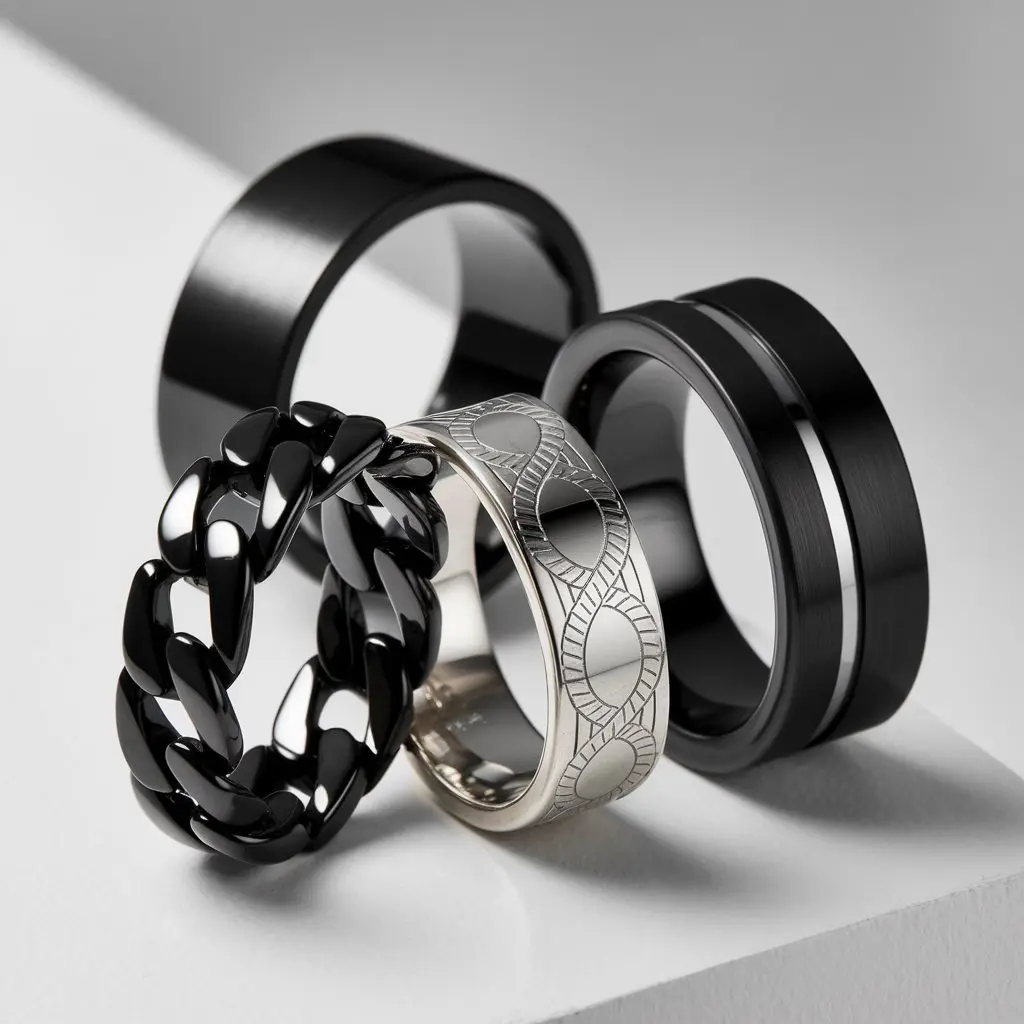 Timeless and bold, this ring exudes the essence of power. Crafted with a mix of strong metals and intricate detailing