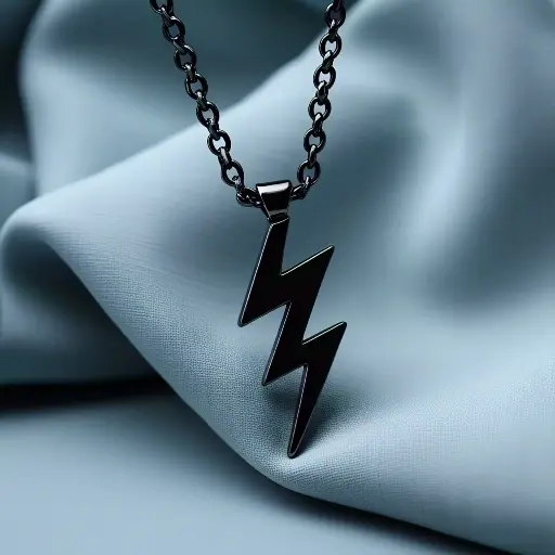 TRENDING Black Shock Thunder Necklace For Mens And Boys