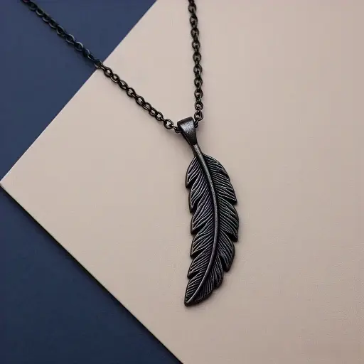 Black leaf fur locket for men classy locket   