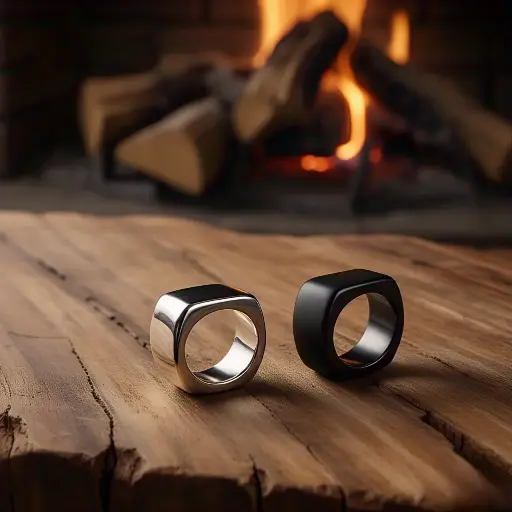 A symbol of strength and durability, this bold ring is crafted with a rugged design, perfect for the man who values resilience.