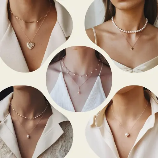 Shimmering beautiful necklace combo for women and girls.